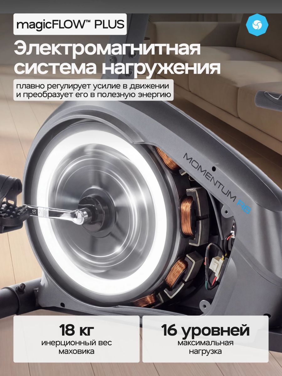 Велотренажер OXYGEN FITNESS MOMENTUM RB — вид сбоку